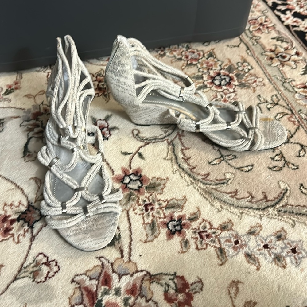 Silver BCBG sandal size 9.